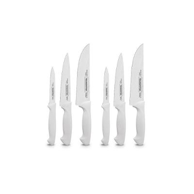 Kit - 2 Jogos De Facas Premium Em Aço Inox Cabo Branco 3 Peças - Tramontina