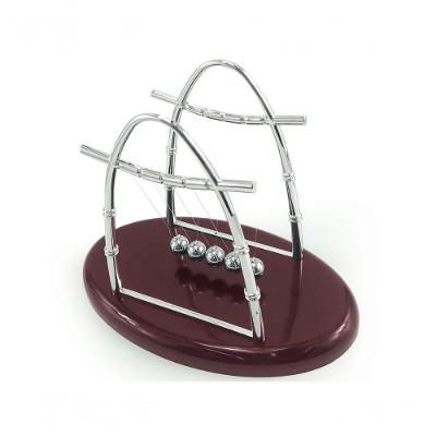 Pendulo Newton Oval Bolas De Metal Base Plástico Linha Nylon