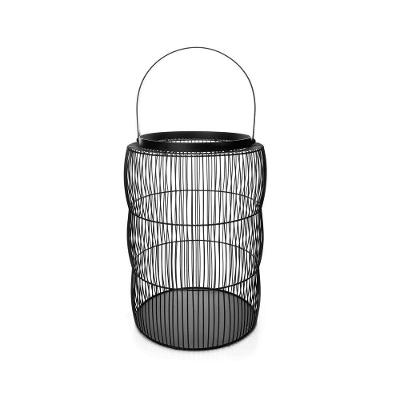 Lanterna Decorativa Em Metal Preto 50X24X24cm - D'Rossi