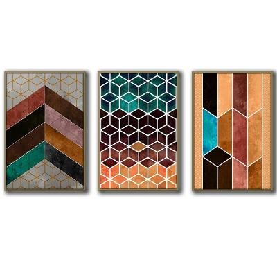 Quadros Decorativos Cor Marrom Moldura Caqui