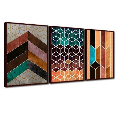 Quadros Textura Cx Alta 40x603 Un Marrom Madeira