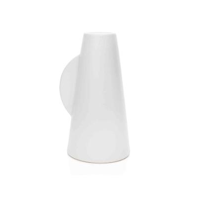 Vaso Em Cerâmica Branco 24,5x13x13cm