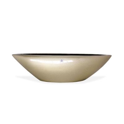Vaso Decorativo Barca Ouro Velho 17x63x17cm