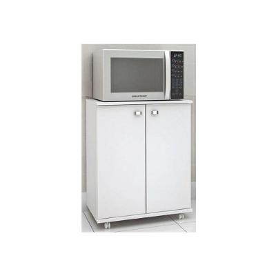 Balcão Para Cozinha Com Rodízios Branco Tecno Mobili