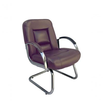Cadeira Diretor Luxuosa Base Fixa Fixos Linha Firenze Marrom