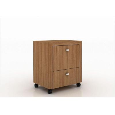 Armário Para Home Office Com Rodízios Amendoa