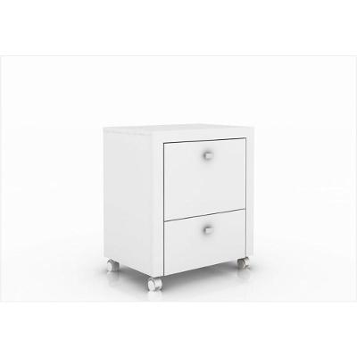Armário Para Home Office Com Rodízios Branco