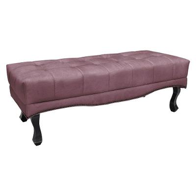 Calçadeira Recamier Queen 1,60m Vicenza Veludo Uva