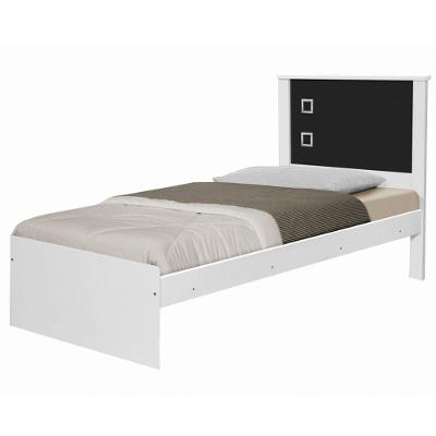 Cama Solteiro Barcelona Flex Branco Preto Tebarrot