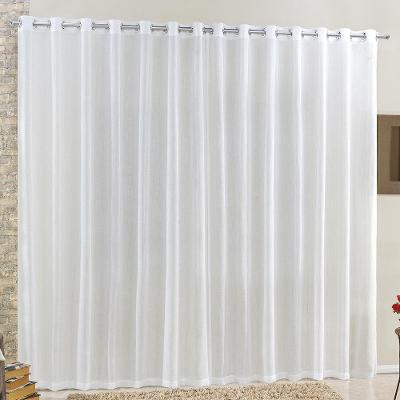 Cortina Voal Linho Com Ilhós Cromado 3,00m X 2,60m Branco