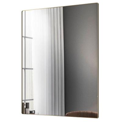 Espelho Decorativo Retangular Com Moldura Shine D09 Dourado - Mpozenato