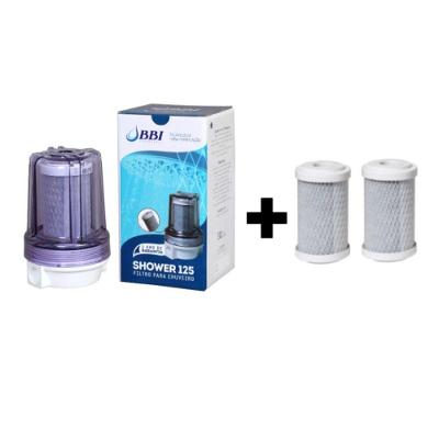 Filtro para Chuveiro Carvão Ativado + 2 Refis Bbi Filtração
