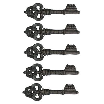Kit 5 Chaves Decorativas Rústica Enfeite Em Ferro Nº 02 26cm