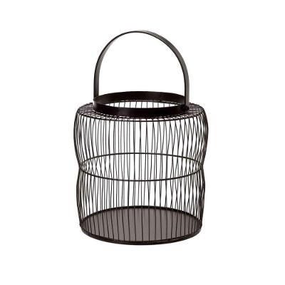 Lanterna Decorativa Em Metal Preto 23X22 Cm - D'Rossi