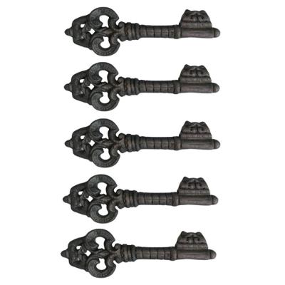 Kit 5 Chaves Decorativas Rústica Enfeite Em Ferro Nº 02 26Cm.