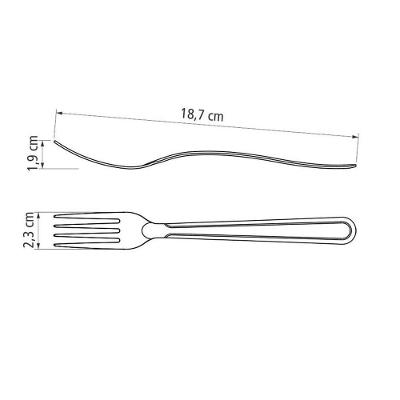 Kit - Jogo De Faca E Garfo Buzios 24 Peças Em Aço Inox Ibag - Tramontina