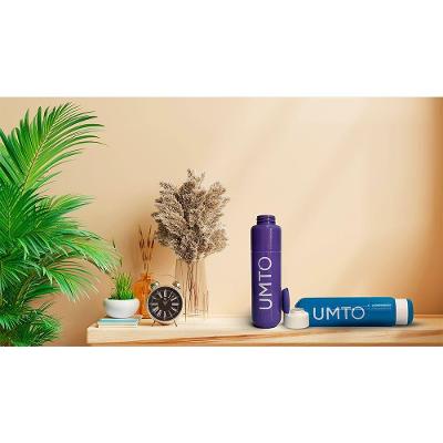 Kit 2 Garrafinhas Para Treino Para Academia Umto Super-Resistente 500 Ml Azul Claro E Lilás - Azul