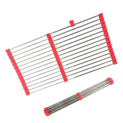 Escorredor Esteira Extensivo Inox Silicone Pia Cozinha Cuba