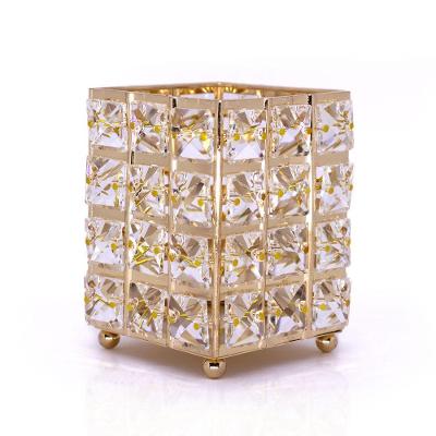 Porta Objeto Decorativo Dourado De Metal 12X09X09