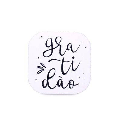 Suporte De Madeira Gratidão Branco 6x6x5 Cm
