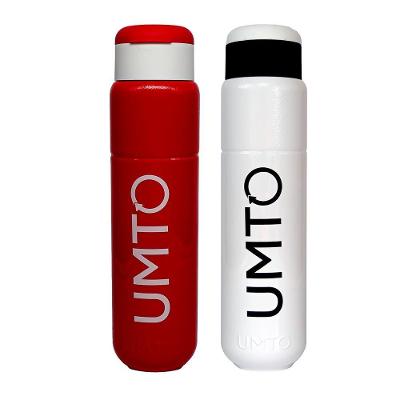 Kit 2 Garrafas Umto Super-Resistente 500 Ml Branca E Vermelha - Branco