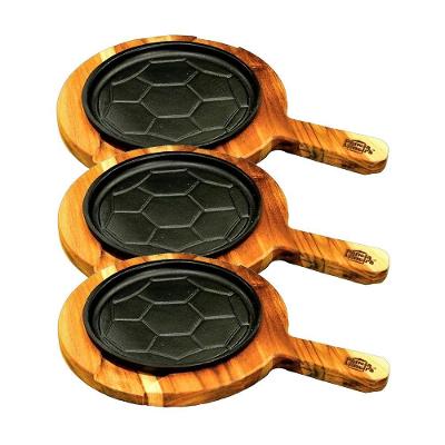 Kit 3 Chapas Petisco Redonda Copa 2022 Com Suporte 20X4Cm.