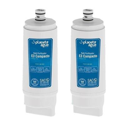 Kit 2 Refil E3 Compacto 1101 para Purificador Ibbl Avanti Mio Planeta Agua