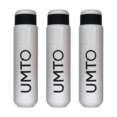 Kit 3 Garrafinhas Para Treino Para Academia Umto Super-Resistente 500 Ml Branca - Branco