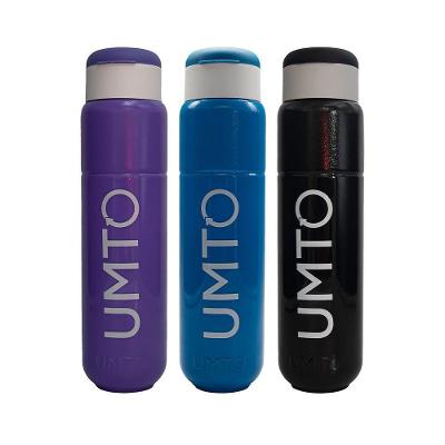 Kit 3 Garrafinhas Umto Super-Resistente 500 Ml Preta, Lilás E Azul Claro - Preto