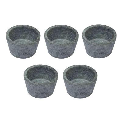Kit 5 Mini Molheira Tigela Molho Petisco Em Pedra Sabão 50Ml.