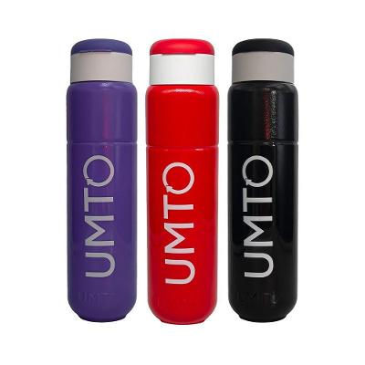 Kit 3 Garrafinhas Para Treino Para Academia Umto Biodegradavel 500 Ml Lilás, Vermel - Vermelho