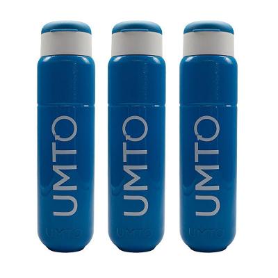 Kit 3 Garrafinhas Para Academia Umto Super-Resistente 500 Ml Azul Claro - Azul