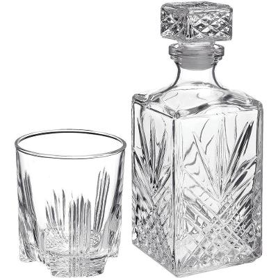 Bormioli Rocco Selecta Garrafa/Copos Uísque 1L/285Ml Vidro Transp 7Pç Lapidado