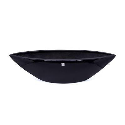 Vaso Decorativo Barca Preto 17X63X17cm