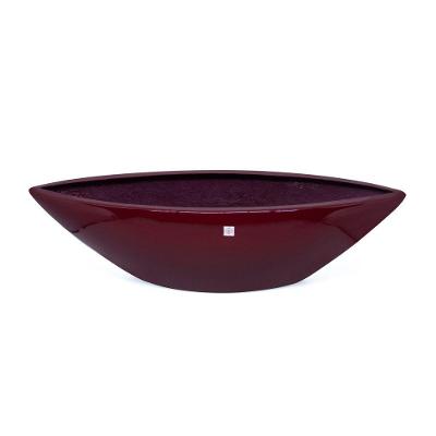 Vaso Decorativo Barca Vermelho Lira 17X63X17cm