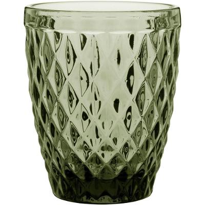 Copo Água 10X8X8Cm 270Ml Vidro Verde 6Pç