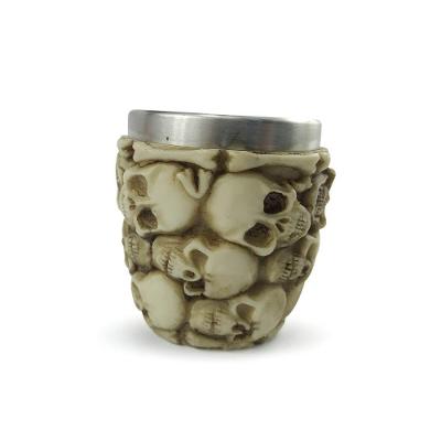 Copo De Shot Dose Em Aço Inox Resina Modelo 18 Caveiras