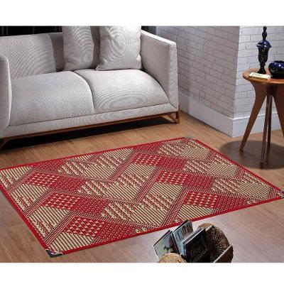 Tapete Sisal Sala 2,00 X 3,00 Antiderrapante Vermelho S-565 