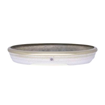 Vaso Bacia Decorativo Osaka Branco Gold Viatnamita