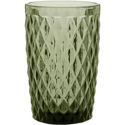Copo Long Drink 12X8X8Cm 370Ml Vidro Verde 6Pç