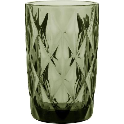 Copo Long Drink 13X8X8Cm 370Ml Vidro Verde 6Pç