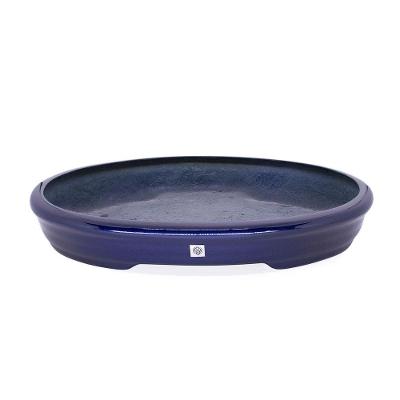 Vaso Bacia Decorativo Osaka Azul Perolizado P 7x46x35 Cm - D'rossi