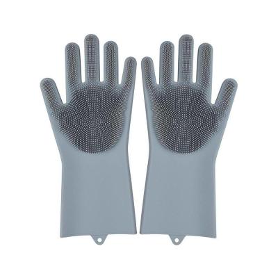 Luva Mágica Silicone Junto Com Esponja De Limpeza Lava Louça Carros