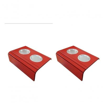 Kit 02 Esteira Laqueada Sofá Copo Vermelho
