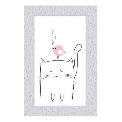 Quadro Placa Infantil Gato