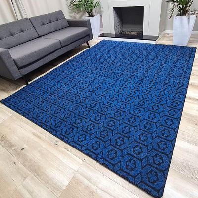 Tapete Carpete Sala Quarto Elegante Geométrico 1,50 X 2,00 Titulo Cor Azul