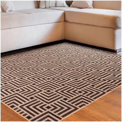 Tapete Sala Quarto Funcional Tabuleiro 1,50 X 2,00 Titulos Bege-72