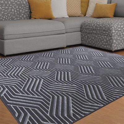 Tapete Sala Quarto Funcional Azulejo 1,00 X 1,50 Titulos Chumbo-56