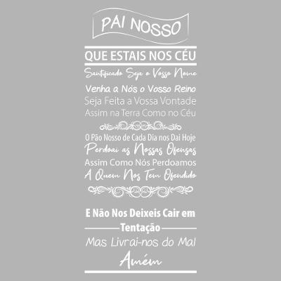 Adesivo Papel Parede Quarto Sala Oração Pai Nosso Branca