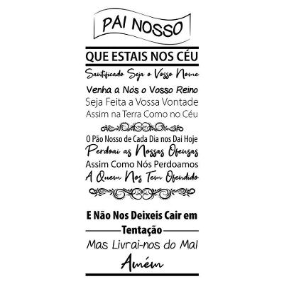Adesivo Papel Parede Quarto Sala Oração Pai Nosso Modelo 1